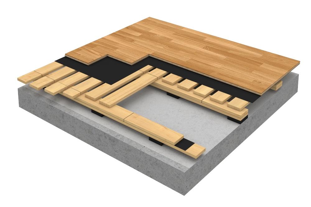 Indoor sports facility floor